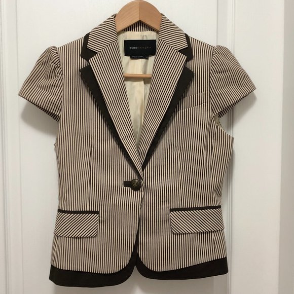 BCBGMaxAzria Short Sleeve Double Lapel Blazer - Size XS - Picture 1 of 8